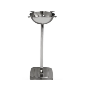 Smokin Ash Quadrangle Square Ashtray - Polished (Stainless Steel - Standing)